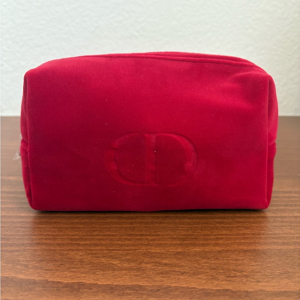 NEW Dior Red Velvet Makeup Pouch
